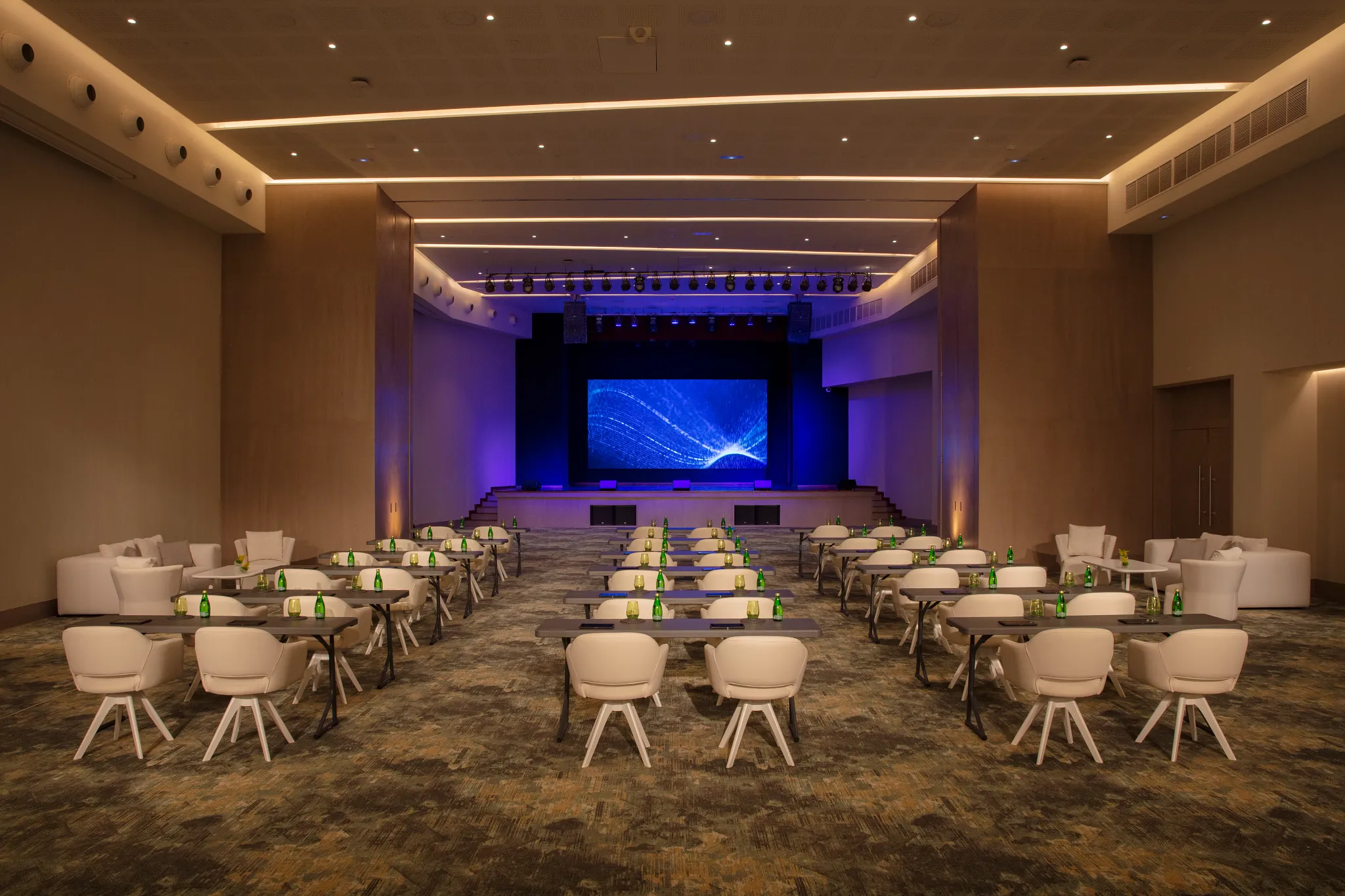 Ballroom meeting space set in school style at Breathless Cancun Soul